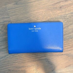 Kate Spade ‘Mikas Pond’ Vibrant Blue Bifold Leather Wallet